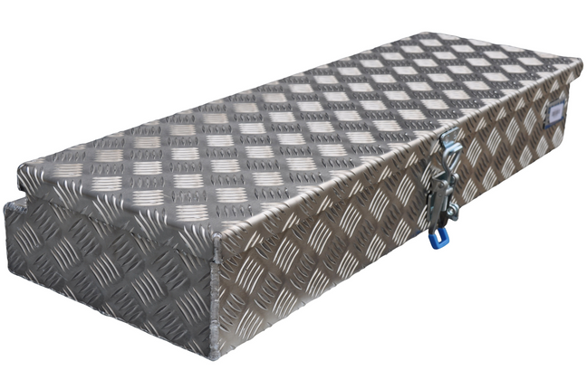 De Haan De Haan Box HM - 900x320x150 mm - waterdichte en stofdichte aluminium traanplaat disselbak - voorzien van spansluiting