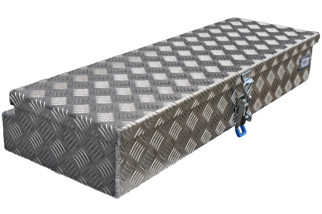 De Haan De Haan Box HM - 900x320x150 mm - waterdichte en stofdichte aluminium traanplaat disselbak - voorzien van spansluiting