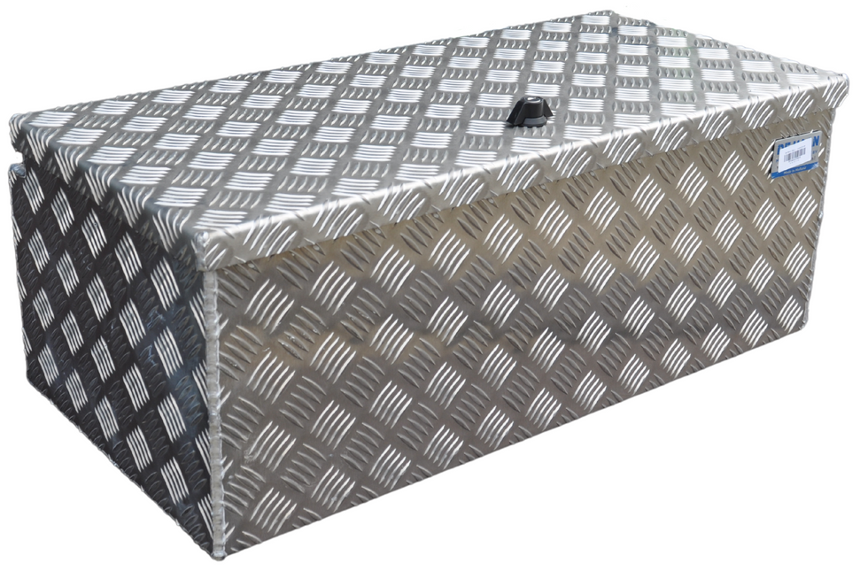 De Haan DE HAAN BOX L - 750x380x280 mm - waterdichte en stofdichte aluminium traanplaat disselbak - voorzien van vlinderslot, spansluiting of t-sluiting
