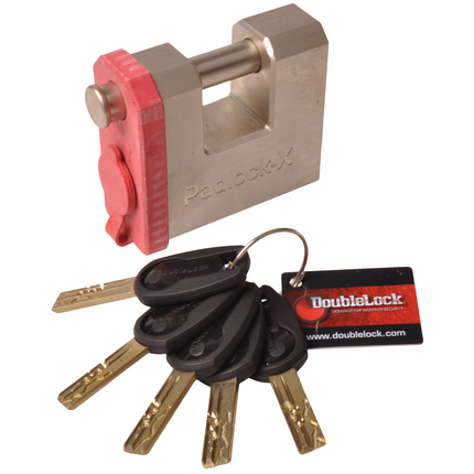 DoubleLock DoubleLock Padlock X - SCM gekeurd - Los slot fixed lock.