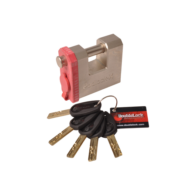 DoubleLock DoubleLock Padlock X - SCM gekeurd - Los slot fixed lock.