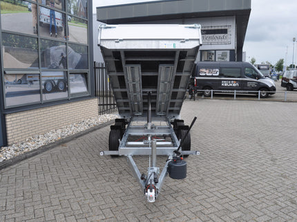 Eduard Achterwaartse kipper 310x160 cm - 2000 kg - handpomp - voorzien van 30 cm borden inclusief oprijplaten