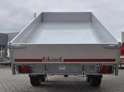 Eduard Achterwaartse kipper 310x160 cm - 2000 kg - handpomp - voorzien van 30 cm borden inclusief oprijplaten