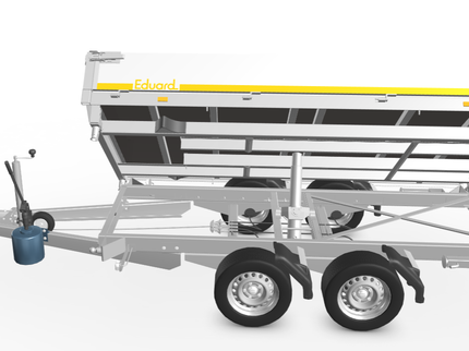 Eduard Eduard 3-zijdige kipper - 2700 kg bruto laadvermogen - 63 cm laadvloerhoogte -  handpomp - 310x160 cm - inclusief uitzetsteunen