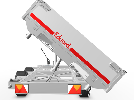 Eduard Eduard 3-zijdige kipper - 2700 kg bruto laadvermogen - 63 cm laadvloerhoogte -  handpomp - 310x160 cm - inclusief uitzetsteunen