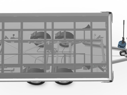 Eduard Eduard 3-zijdige kipper - 2700 kg bruto laadvermogen - 63 cm laadvloerhoogte -  handpomp - 310x160 cm - inclusief uitzetsteunen