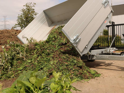 Eduard Eduard 3-zijdige kipper - 2700 kg bruto laadvermogen - 63 cm laadvloerhoogte -  handpomp - 310x160 cm - inclusief uitzetsteunen