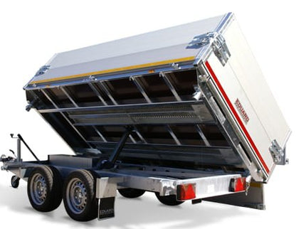 Eduard Eduard 3-zijdige kipper 3500 kg - elektrisch, extern laden, afstandsbediening 330x180 cm - inclusief lichte en sterke aluminium oprijplaten & steunpoten