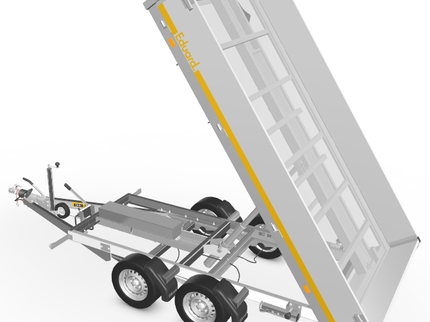 Eduard Eduard achterwaartse kipper 2700 kg elektrisch extern laden en afstandsbediening & handpomp 310x180 cm - inclusief oprijplaten & uitzetsteunen