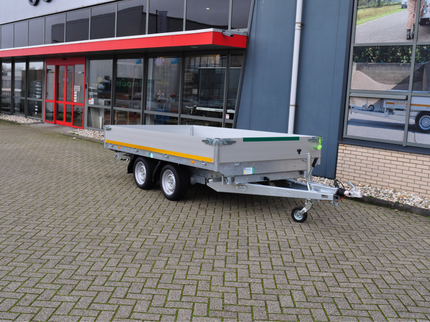 Eduard Geremde Eduard 3-zijdige kipper - 330x180 cm - 3000 kg bruto laadvermogen - elektrisch, extern laden - 63 cm laadvloerhoogte - inclusief oprijplaten & uitzetsteunen