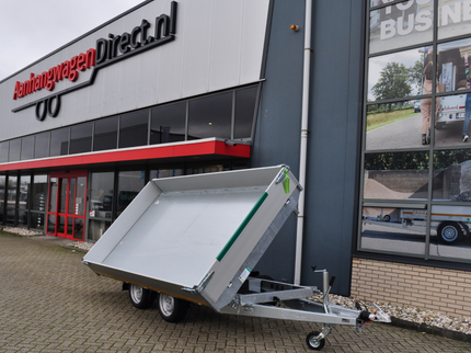 Eduard Geremde Eduard 3-zijdige kipper - 330x180 cm - 3000 kg bruto laadvermogen - elektrisch, extern laden - 63 cm laadvloerhoogte - inclusief oprijplaten & uitzetsteunen
