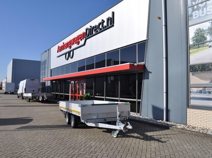 Eduard Geremde Eduard 3-zijdige kipper - 356x180 cm - 3000 kg bruto laadvermogen - elektrisch, extern laden - 63 cm laadvloerhoogte - inclusief oprijplaten & uitzetsteunen