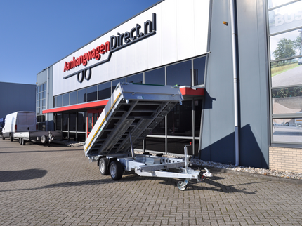 Eduard Geremde Eduard 3-zijdige kipper - 356x180 cm - 3000 kg bruto laadvermogen - elektrisch, extern laden - 63 cm laadvloerhoogte - inclusief oprijplaten & uitzetsteunen