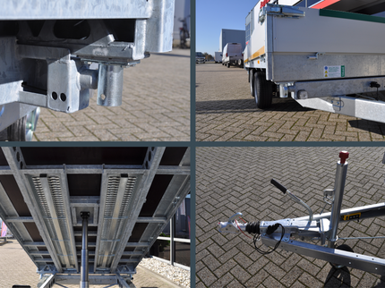 Eduard Geremde Eduard 3-zijdige kipper - 356x180 cm - 3000 kg bruto laadvermogen - elektrisch, extern laden - 63 cm laadvloerhoogte - inclusief oprijplaten & uitzetsteunen