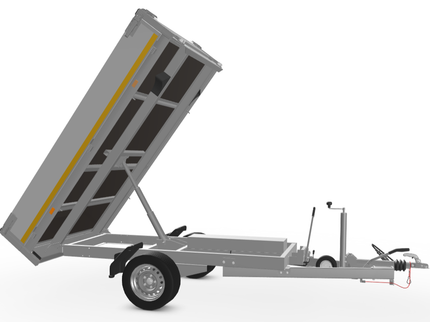 Eduard Geremde Eduard achterwaartse kipper - 256x150 cm - 1350 kg bruto laadvermogen - elektrisch, extern laden en een handpomp - 63 cm laadvloerhoogte