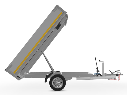 Eduard Geremde Eduard achterwaartse kipper - 256x150 cm - 1350 kg bruto laadvermogen - handpomp - 63 cm laadvloerhoogte