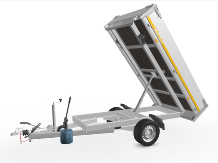 Eduard Geremde Eduard achterwaartse kipper - 256x150 cm - 1350 kg bruto laadvermogen - handpomp - 63 cm laadvloerhoogte