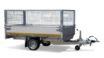 Eduard Geremde Eduard achterwaartse kipper - 256x150 cm - 1500 kg bruto laadvermogen - elektrisch, extern laden met afstandsbediening en een handpomp - 63 cm laadvloerhoogte