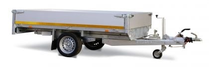 Eduard Geremde Eduard achterwaartse kipper - 256x150 cm - 1500 kg bruto laadvermogen - elektrisch, extern laden met afstandsbediening en een handpomp - 63 cm laadvloerhoogte