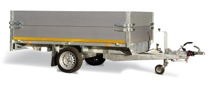 Eduard Geremde Eduard achterwaartse kipper - 256x150 cm - 1500 kg bruto laadvermogen - elektrisch, extern laden met afstandsbediening en een handpomp - 63 cm laadvloerhoogte