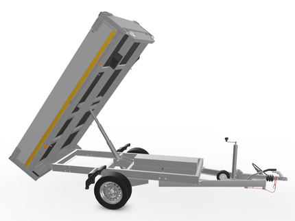 Eduard Geremde Eduard achterwaartse kipper - 256x150 cm - 1500 kg bruto laadvermogen - elektrisch, extern laden met afstandsbediening - 63 cm laadvloerhoogte