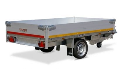 Eduard Geremde Eduard achterwaartse kipper - 256x150 cm - 1500 kg bruto laadvermogen - elektrisch, extern laden met afstandsbediening - 63 cm laadvloerhoogte