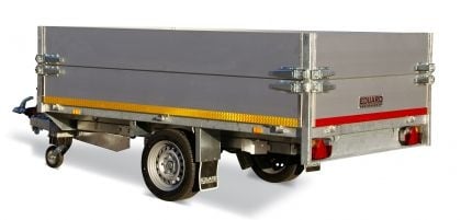 Eduard Geremde Eduard achterwaartse kipper - 256x150 cm - 1500 kg bruto laadvermogen - elektrisch, extern laden met afstandsbediening - 63 cm laadvloerhoogte