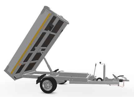 Eduard Geremde Eduard achterwaartse kipper - 256x150 cm - 1500 kg bruto laadvermogen - elektrisch, extern laden - 63 cm laadvloerhoogte