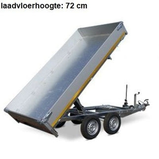 Eduard Geremde Eduard achterwaartse kipper - 256x150 cm - 2000 kg bruto laadvermogen - elektrisch, extern laden  met een handpomp - 72 cm laadvloerhoogte