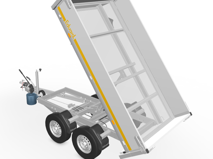 Eduard Geremde Eduard achterwaartse kipper - 256x150 cm - 2000 kg bruto laadvermogen - handpomp - 72 cm laadvloerhoogte