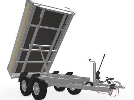 Eduard Geremde Eduard achterwaartse kipper - 256x150 cm - 2000 kg bruto laadvermogen - handpomp - 72 cm laadvloerhoogte