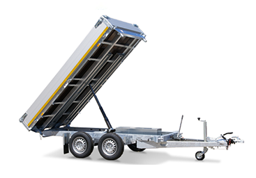 Eduard Geremde Eduard achterwaartse kipper - 256x150 cm - 2500 kg bruto laadvermogen - handpomp - 72 cm laadvloerhoogte