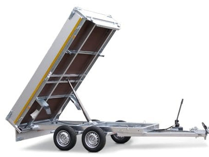 Eduard Geremde Eduard achterwaartse kipper - 310x160 cm - 2700 kg bruto laadvermogen - elektrisch, extern laden, handpomp - 72 cm laadvloerhoogte