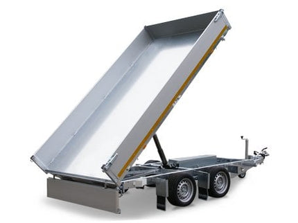 Eduard Geremde Eduard achterwaartse kipper - 310x160 cm - 3000 kg bruto laadvermogen - elektrisch, extern laden - 63 cm laadvloerhoogte - inclusief oprijplaten & uitzetsteunen