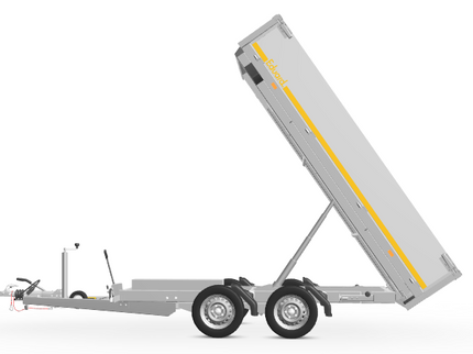 Eduard Geremde Eduard achterwaartse kipper 310x160 cm - 3000 kg bruto laadvermogen - met elektrische bediening, noodhandpomp, oprijplaten en 40 cm borden