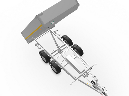 Eduard Geremde Eduard achterwaartse kipper 310x160 cm - 3000 kg bruto laadvermogen - met elektrische bediening, noodhandpomp, oprijplaten en 40 cm borden