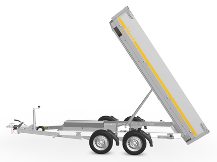 Eduard Geremde Eduard achterwaartse kipper - 310x180 cm - 2000 kg bruto laadvermogen - elektrisch - 63 cm laadvloerhoogte - 30 cm borden - inclusief oprijplaten en steunpoten