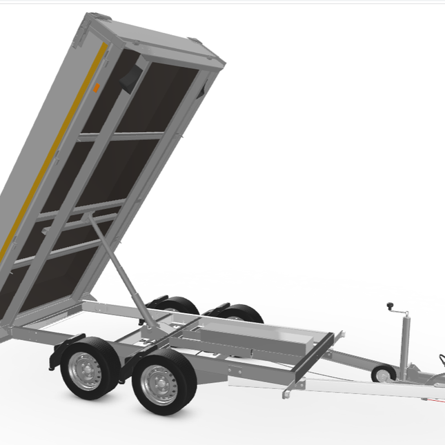 Eduard Geremde Eduard achterwaartse kipper - 310x180 cm - 2000 kg bruto laadvermogen - elektrisch - 63 cm laadvloerhoogte - 30 cm borden