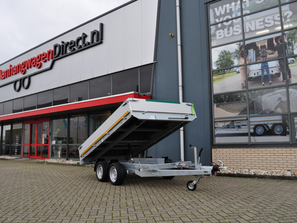 Eduard Geremde Eduard achterwaartse kipper - 310x180 cm - 2700 kg bruto laadvermogen - elektrisch, extern laden + handpomp - 63 cm laadvloerhoogte