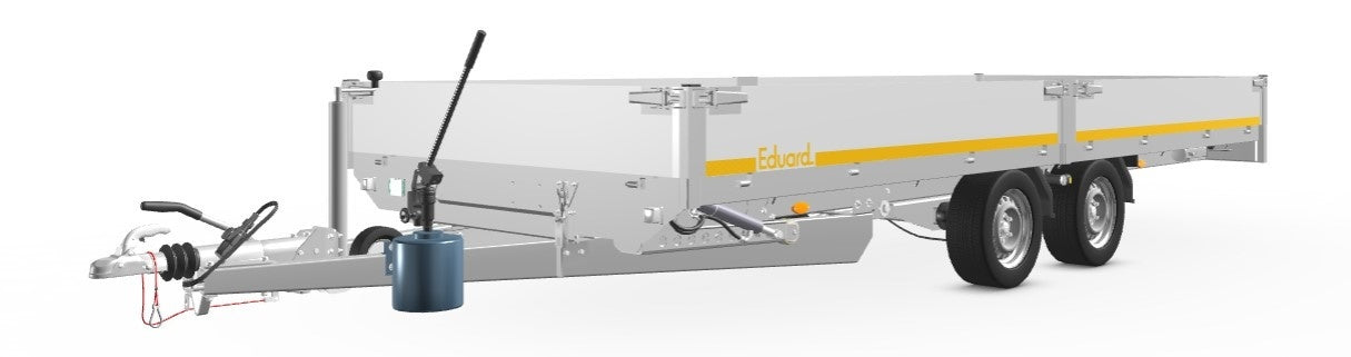 Eduard Geremde Eduard kantelbare plateauwagen 506x200 cm - 3000 kg bruto laadvermogen - handpomp bediening