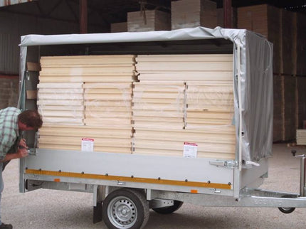 Eduard Geremde Eduard plateauwagen - 256x150 cm - 1350 kg bruto laadvermogen - 56 cm laadvloerhoogte - 30 cm borden