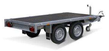 Eduard Geremde Eduard plateauwagen - 256x150 cm - 2700 kg bruto laadvermogen - 63 cm laadvloerhoogte - vlak - tandemasser