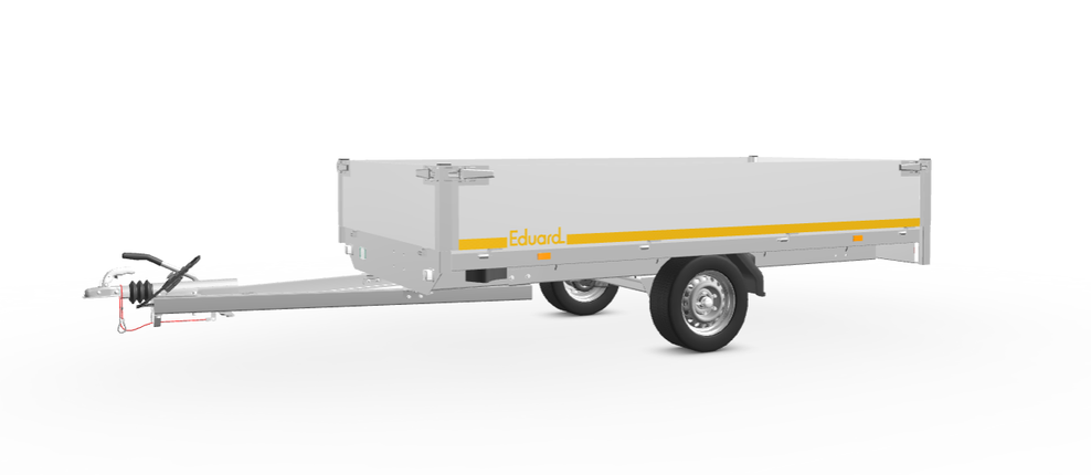 Eduard Geremde Eduard plateauwagen - 310x160 cm - 1000 kg bruto laadvermogen - 56 cm laadvloerhoogte - 30 cm borden