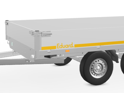 Eduard Geremde Eduard plateauwagen - 310x180 cm - 2000 kg bruto laadvermogen - 72 cm laadvloerhoogte - 30 cm borden