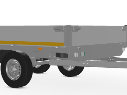Eduard Geremde Eduard plateauwagen - 310x180 cm - 2000 kg bruto laadvermogen - 72 cm laadvloerhoogte - 30 cm borden