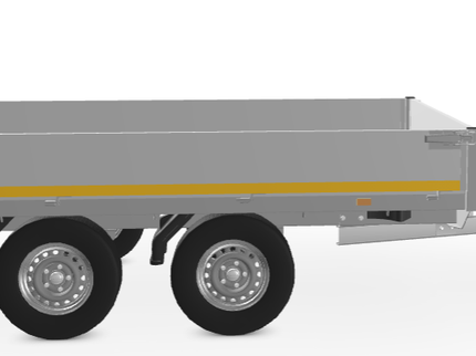 Eduard Geremde Eduard plateauwagen - 310x180 cm - 2000 kg bruto laadvermogen - 72 cm laadvloerhoogte - 30 cm borden