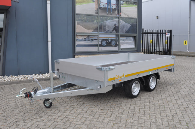 Eduard Geremde Eduard plateauwagen - 330x180 cm - 2700 kg bruto laadvermogen - 63 cm laadvloerhoogte - 30 cm borden