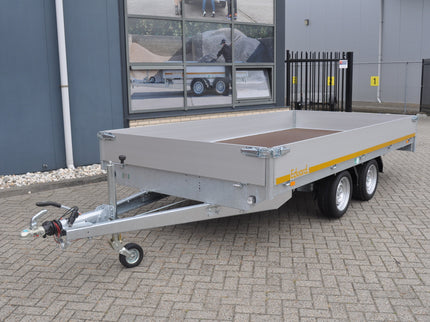 Eduard Geremde Eduard plateauwagen - 406x200 cm - 2700 kg bruto laadvermogen - 63 cm laadvloerhoogte - 30 cm borden