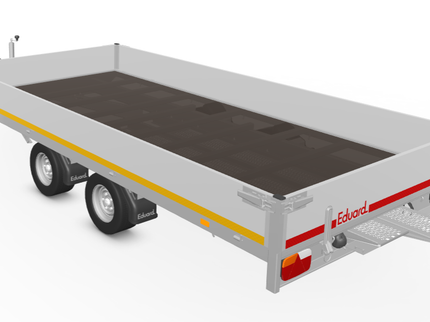Eduard Geremde Eduard plateauwagen - 406x200 cm - 3000 kg bruto laadvermogen - 56 cm laadvloerhoogte - 30 cm borden - inclusief oprijplaten