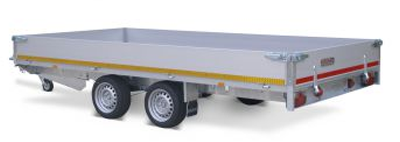 Eduard Geremde Eduard plateauwagen - 506x200 cm - 2700 kg bruto laadvermogen - 63 cm laadvloerhoogte - 30 cm borden